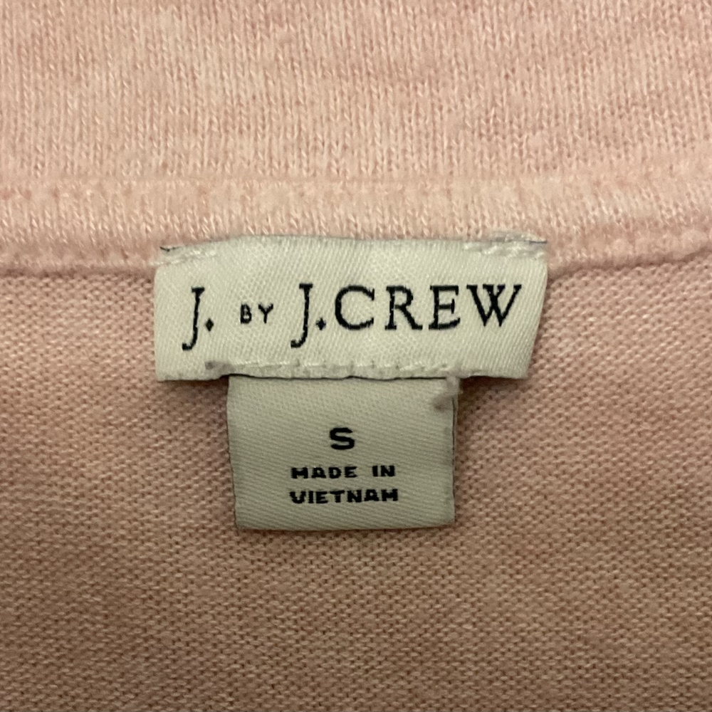 J. Crew Light Pink Long Sleeve Sweater Top with Side Tie - Picture 4 of 5